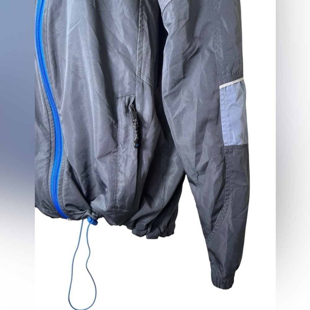 Brooks Shelter Tech Running Jacket Gray Blue Breathable Small Unisex - Picture 3 of 13
